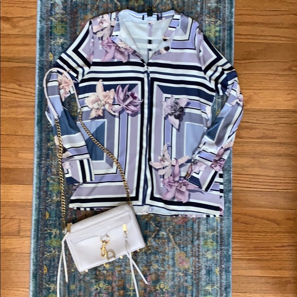 Gorgeous Lilac Printed Blouse